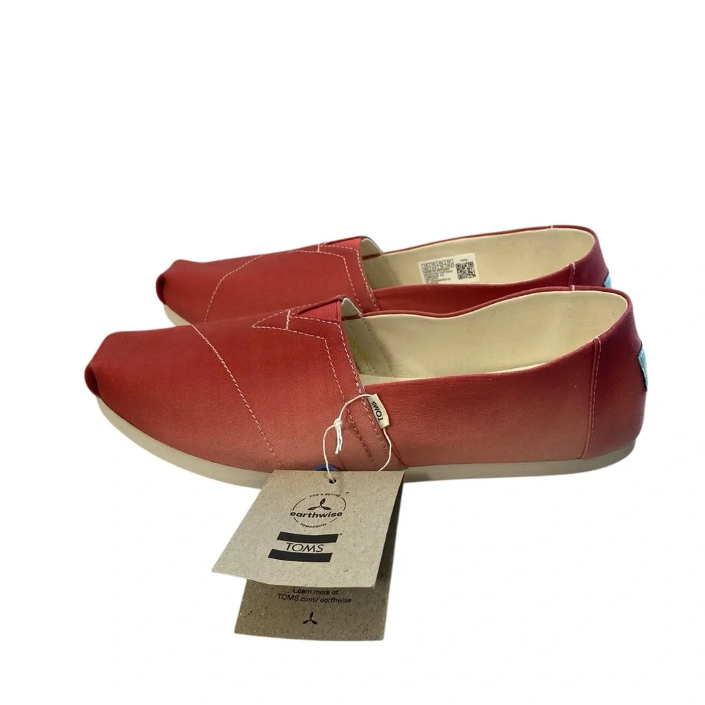 Toms New Earthwise Alpargata Classy Tie Dye Pink‎ Mauve 8.5 Canvas Ortholite